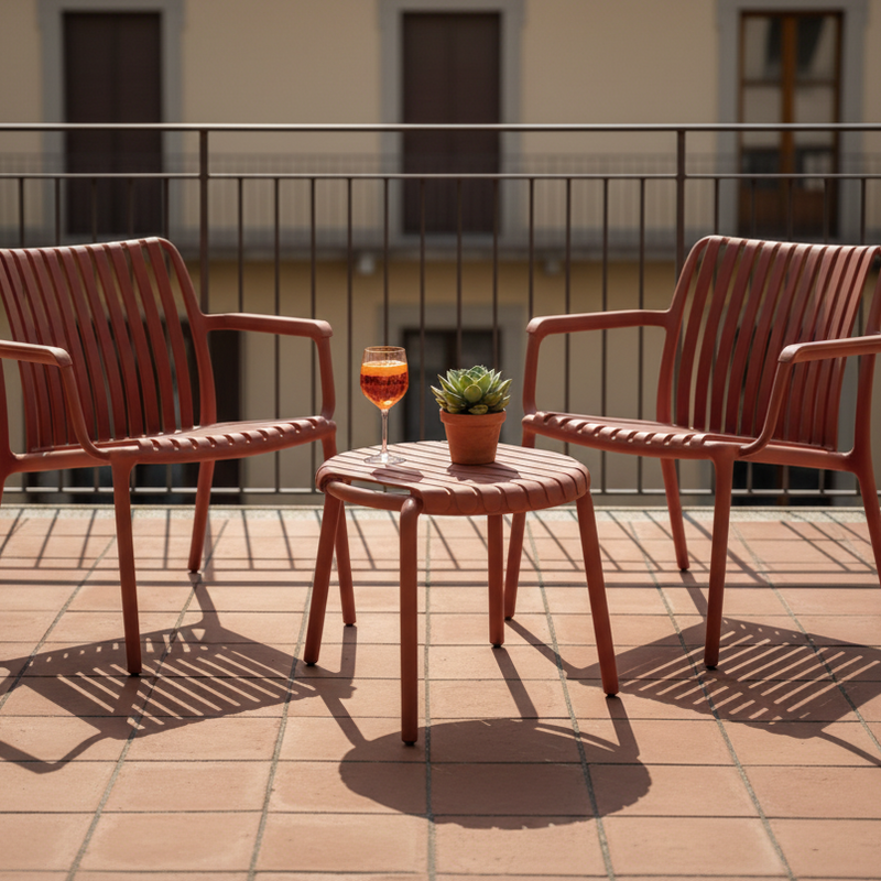 Tavolino Valencia Mattone – Balcone Aperitivo