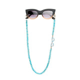 okkia okkia collana bijoux con palline in vetro per occhiali e mascherina colore acquamarina ean 8056211376085