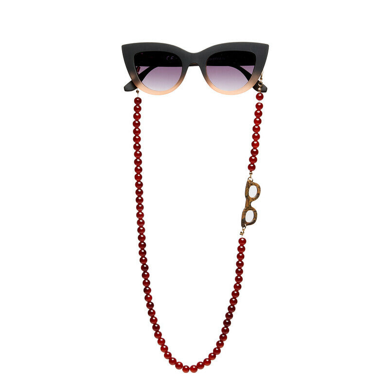okkia okkia collana bijoux con palline in vetro per occhiali e mascherina colore tigers eye ean 8056211376078