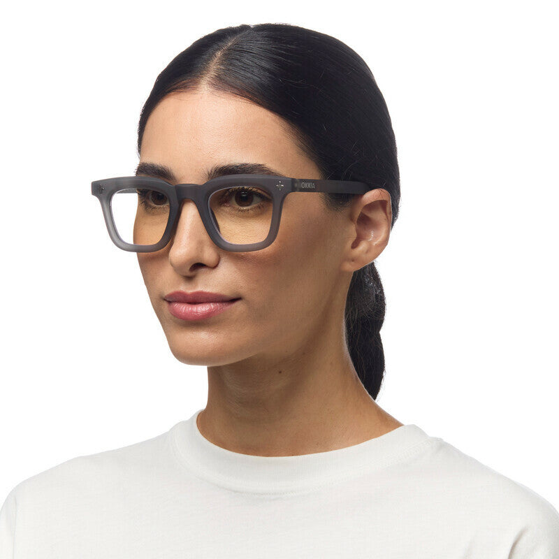 okkia okkia occhiale da lettura mod firenze premontato soft touch translucent smoke diottrie 3 00 ean 8056211374876