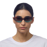 okkia okkia occhiale da sole premontato mod lina cat eye soft touch havana blue lenti brown ean 8058093548413