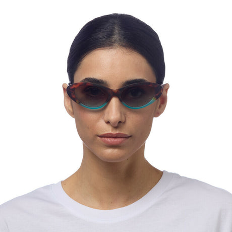 okkia okkia occhiale da sole premontato mod lina cat eye soft touch havana blue lenti brown ean 8058093548413
