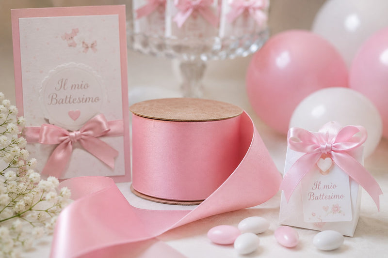 piovaccari piovaccari nastro recycled pet ribbon 25 mm 20 mt charm pink ean 8050503527810