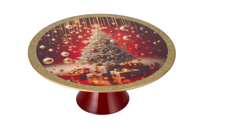 regalo italiano regalo italiano alzata tonda natale plastica d 33 cm h 14 cm ass multicolor 1 pz ean 8057586115194