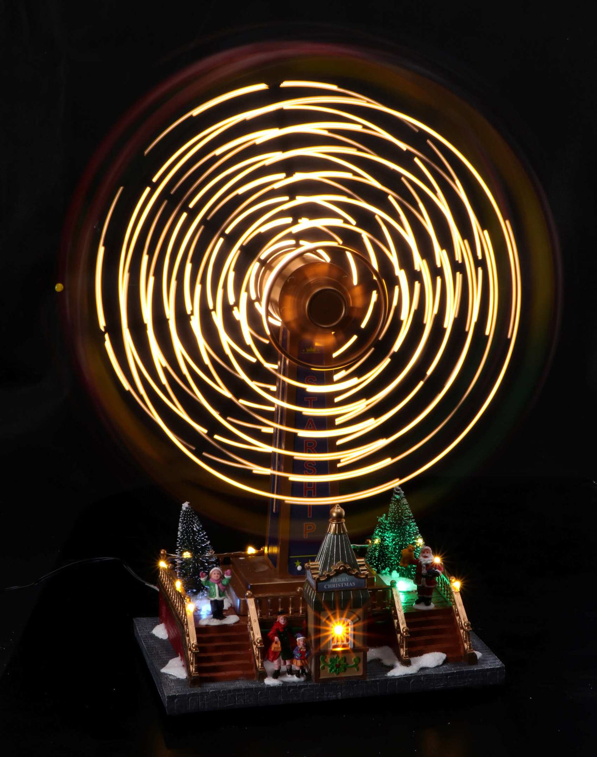 regalo italiano regalo italiano giostra natale con 77 led 37 x 19 cm h 48 cm multicolor ean 8057586155398