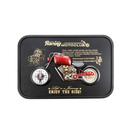 regalo italiano regalo italiano orologio decorativo moto vintage da parete 60 x 40 x 7 cm metallo colori assortiti 1 pz ean 8057586192010