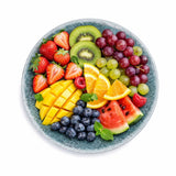 regalo italiano regalo italiano piatto frutta in melamina d 24 cm h 3 cm azzurro ean 8057586047341