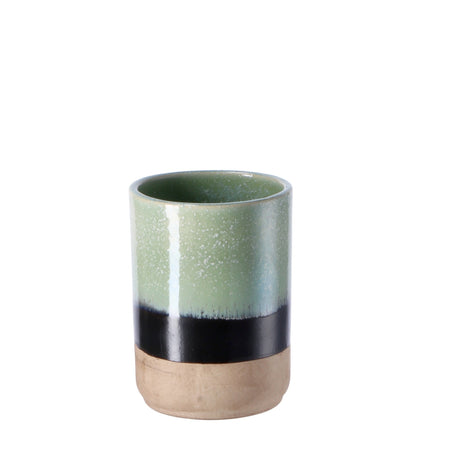 regalo italiano regalo italiano portaspazzolini in ceramica ass d 8 cm h 12 cm bicchiere bagno porta spazzolini moderno 1 pz ean 8057586010017
