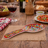 regalo italiano regalo italiano posa cucchiaio in melamina 10 x 28 cm h 3 cm rosso blu ean 8057586160484