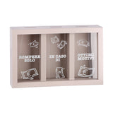 regalo italiano regalo italiano salvadanaio in mdf e vetro 3 scomparsi 23 x 6 cm h 15 cm ass porta risparmi decorativo moderno 1 pz ean 8057586123694