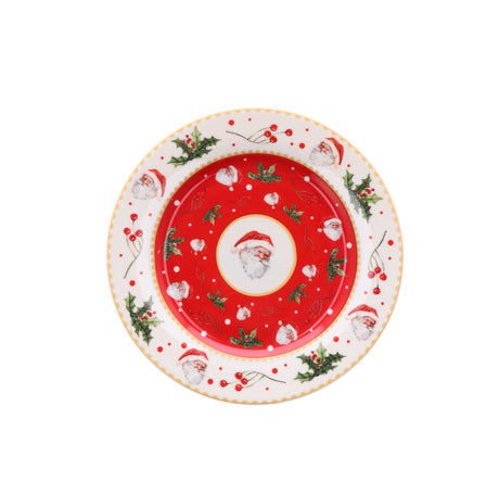 regalo italiano regalo italiano servizio piatti di natale porcellana 18 pz rosso bianco ean 8057586117082