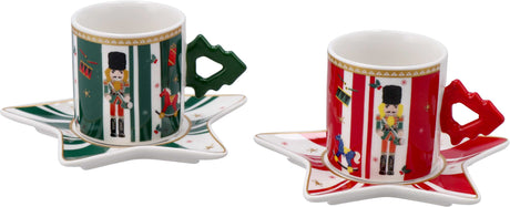 regalo italiano regalo italiano set 2 tazzine con piattino di natale porcellana ass rosso bianco verde 1 pz ean 8057586117327