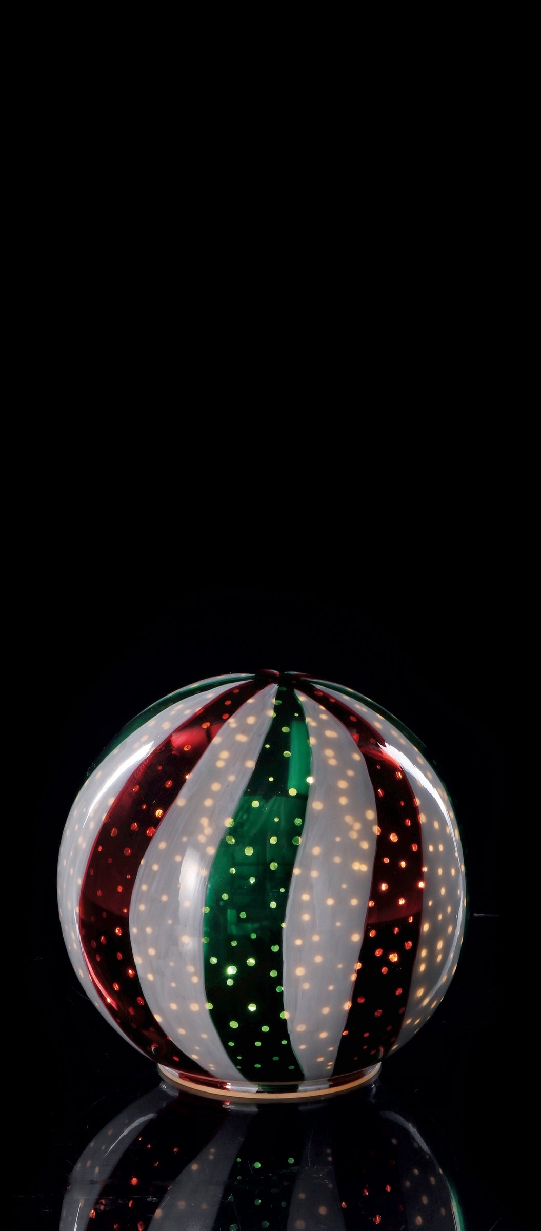 regalo italiano regalo italiano sfera natale vetro ass con led 15 cm bianco rosso verde 1 pz ean 8057586077522