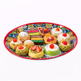 regalo italiano regalo italiano vassoio ovale rian in melamina 40 x 30 cm h 3 cm rosso blu ean 8057586160606