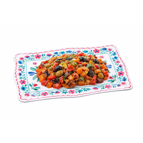 regalo italiano regalo italiano vassoio rettangolare glen in melamina 36 x 23 cm h 2 cm multicolor ean 8057586160828