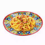 regalo italiano regalo italiano vassoio tondo rian in melamina d 40 cm h 2 cm rosso blu ean 8057586160620