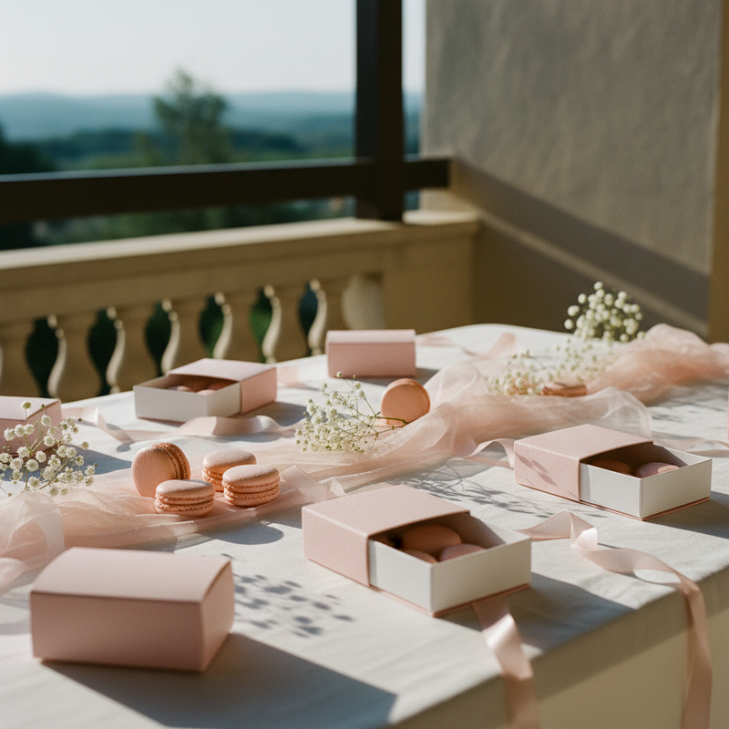 Scatolina cassetto fiammifero Scotton rosa fibra 6×5×3cm CONF 10 PZ. Bomboniera battesimo e baby shower bambina ean 8007402327973
