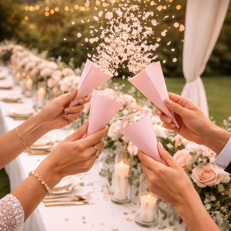 scotton scotton cono portaconfettiportariso rosa 190 g in cartoncino teso coni matrimonio eleganti 10 pz ean 8007402365296