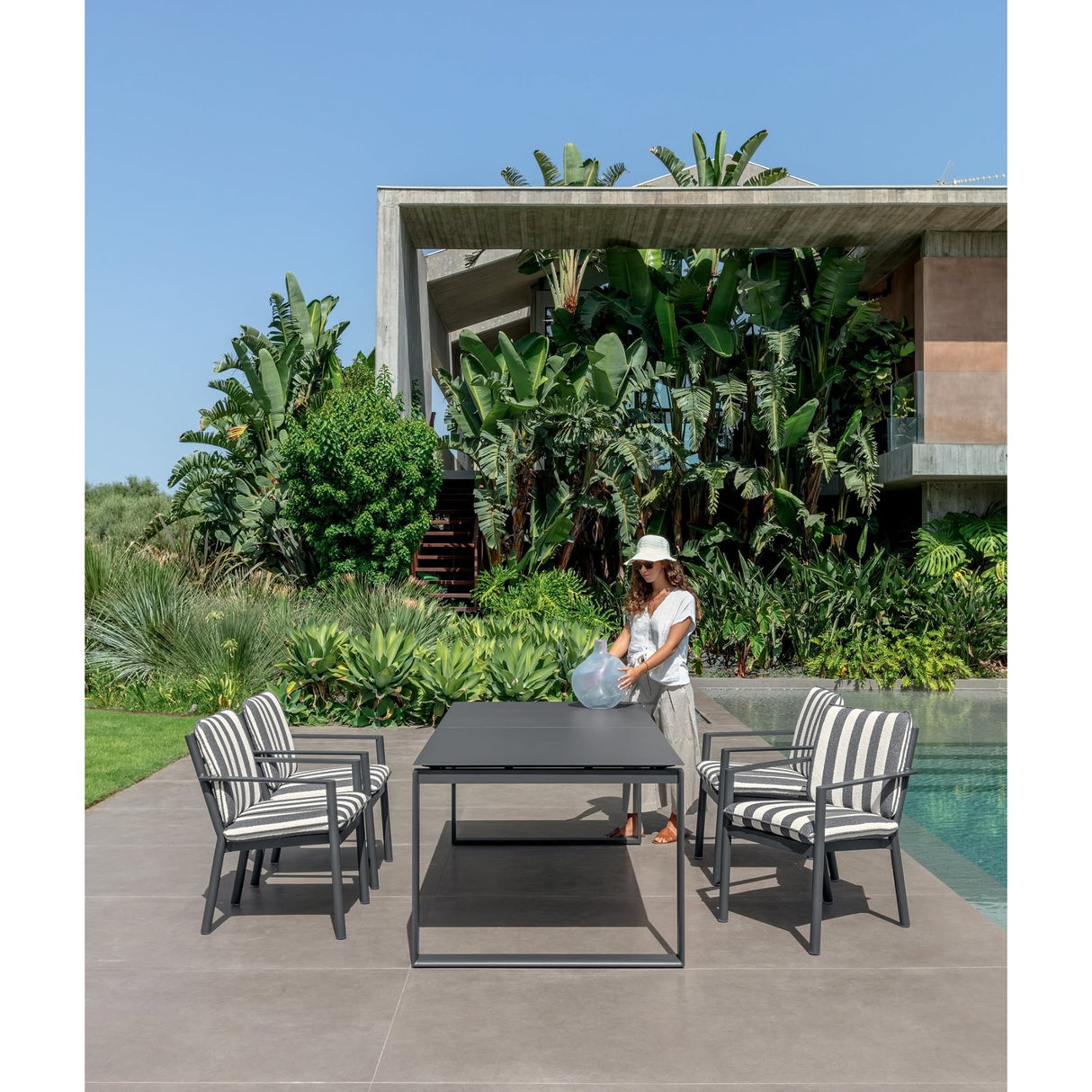 talenti talenti finn tavolo rettangolare pranzo allungabile 205 270 x 100 cm graphite