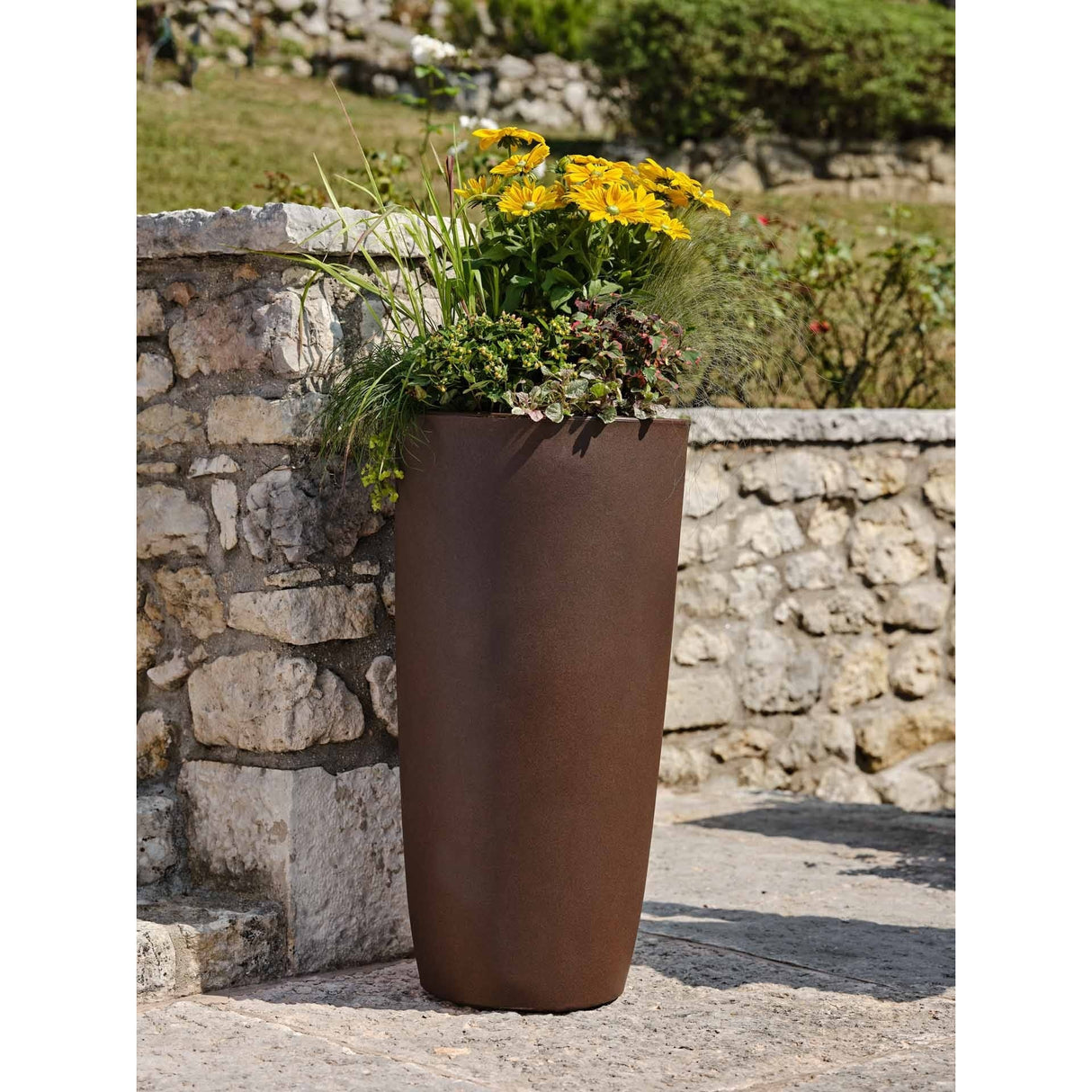 teraplast teraplast vaso a colonna dafne 50 resina bronze ean 8051560208322