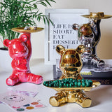 tognana tognana orso con vassoio home decor bear h 19 cm ceramica oro ean 8056444480146