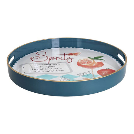 tognana tognana vassoio rotondo spritz serving summer time d 38 cm decorativo polipropilene multicolor ean 8056444550276