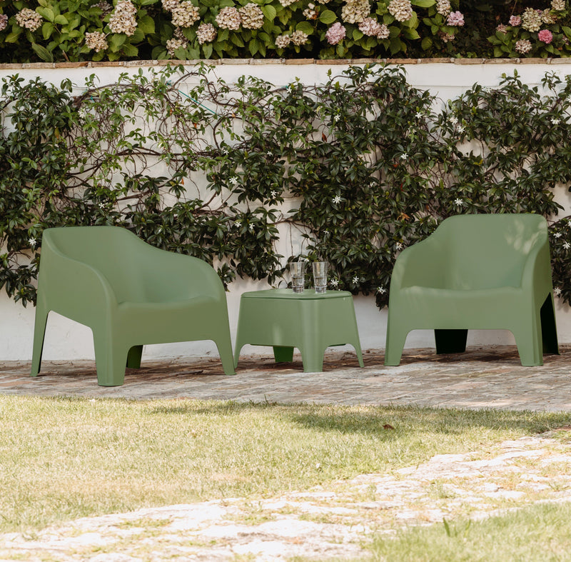 toomax toomax petra tavolino con contenitore e coperchio rimovibile verde salvia tavolino da esterno resistente ai raggi uv ean 8009371018364