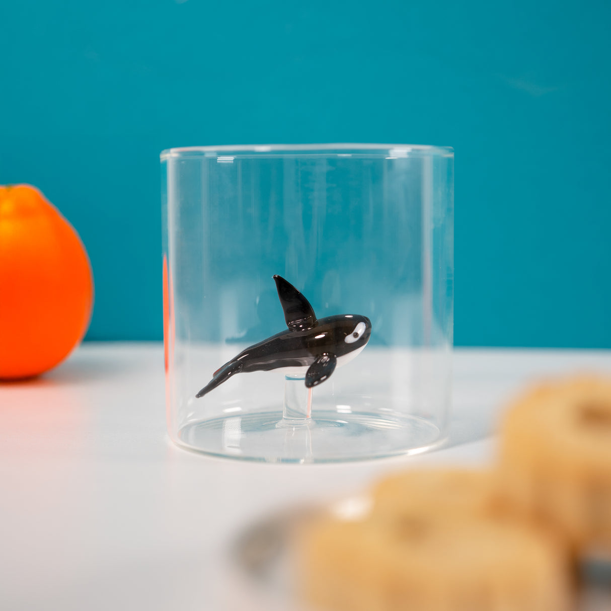 wd lifestyle wd lifestyle bicchiere vetro borosilicato cc 250 ml decoro orca ean 8055035684055