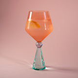 wd lifestyle wd lifestyle calice per gin tonic in verto base effetto diamante azzurro pesca ean 8055035683997