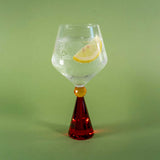 wd lifestyle wd lifestyle calice per gin tonic in verto base effetto diamante rosso ean 8055035683966