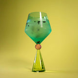 wd lifestyle wd lifestyle calice per gin tonic in verto base effetto diamante verde azzurro ean 8055035683973