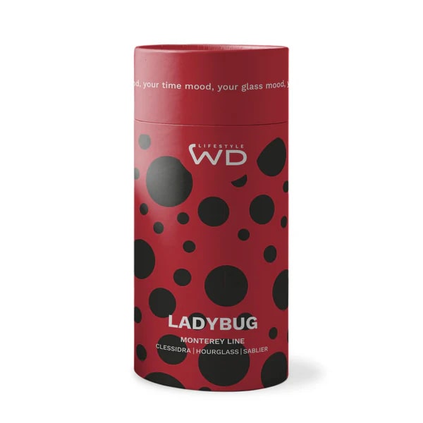 wd lifestyle wd lifestyle clessidra in vetro borosilicato con decoro interno coccinella verde rosa ean 8055035682266