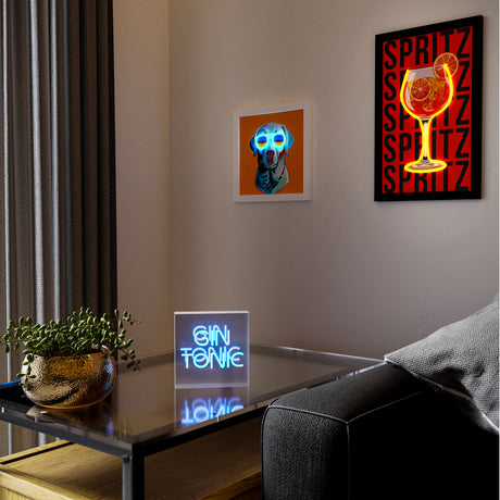 wd lifestyle wd lifestyle cornice con inserti luminosi 30 x 30 cm decoro cane ean 8055035681788