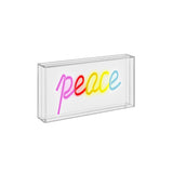 wd lifestyle wd lifestyle insegna neon con cornice in plexiglass 30 x 15 cm decoro peace ean 8053300579402