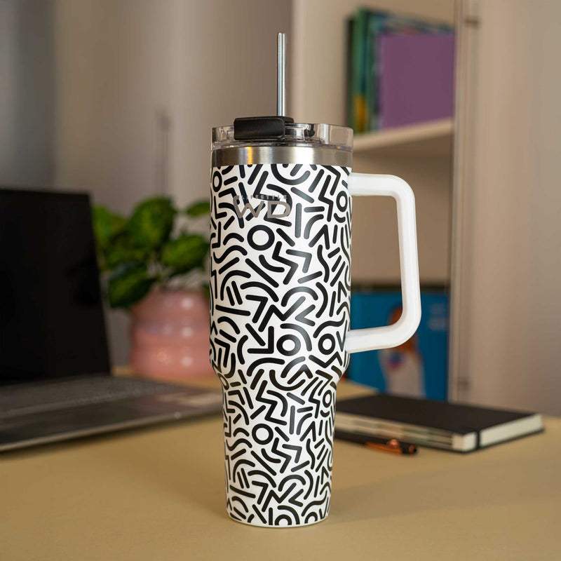 wd lifestyle wd lifestyle mug americana in acciaio inox 12 lt decoro geometrico ean 8055035683911