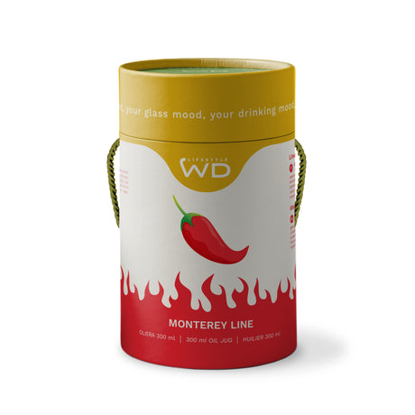 wd lifestyle wd lifestyle oliera in vetro borosilicato cc 250 ml decoro peperoncino ean 8053300573417