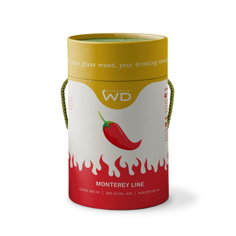 wd lifestyle wd lifestyle oliera in vetro borosilicato cc 250 ml decoro peperoncino ean 8053300573417
