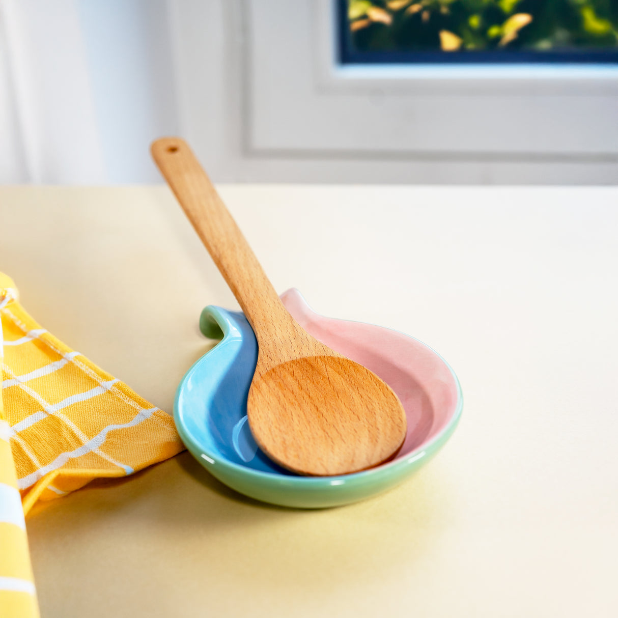 wd lifestyle wd lifestyle poggiamestolo in stoneware 173 x 12 x 32 cm rosa celeste ean 8055035684710