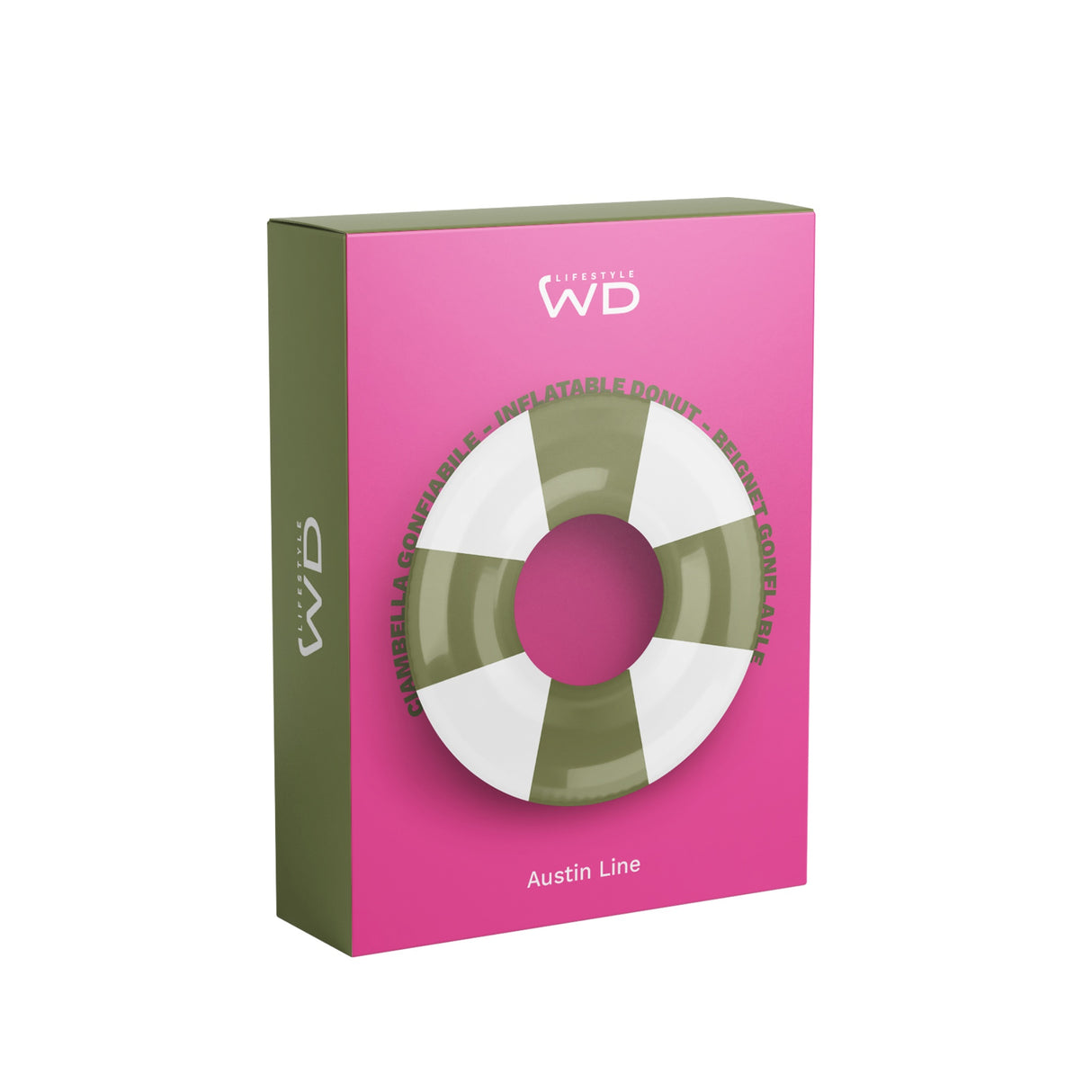 wd lifestyle wd lifestyle salvagente gonfiabile decorazione fasce bianche e oliva