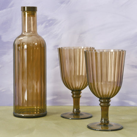 wd lifestyle wd lifestyle set 2 calici in acrilico 460 ml marrone ean 8053300574452