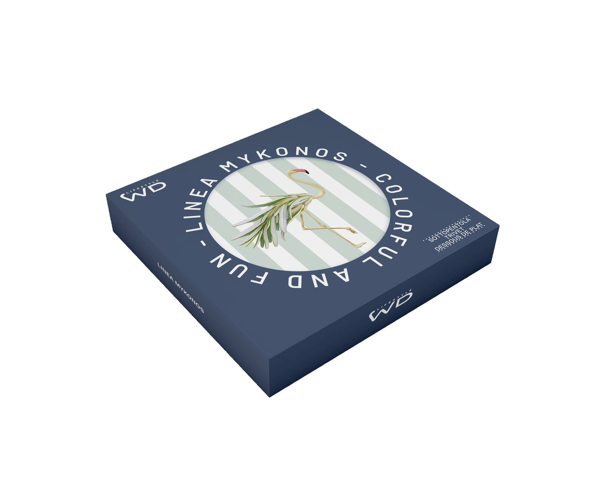 wd lifestyle wd lifestyle sottopentola in ceramica d 18 cm decoro fenicottero ean 8055035683638