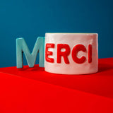 wd lifestyle wd lifestyle tazza colazione in stoneware 440 ml decoro merci rosso verde ean 8055035684932