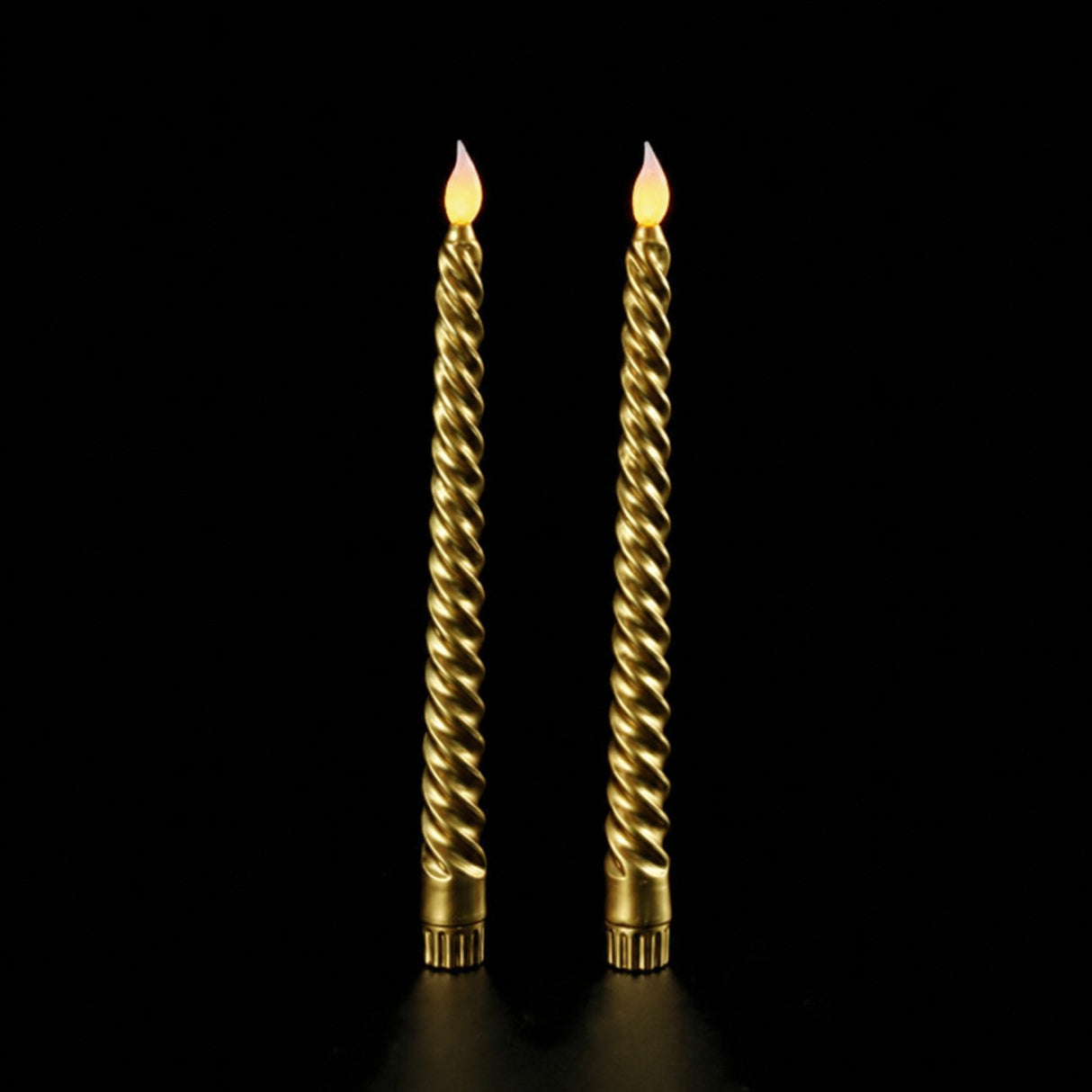 ad trend ad trend set 2 candele a spirale h 265 cm d 2 cm a batterie oro ean 8057586083974