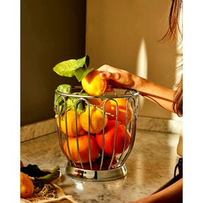 alessi alessi portaagrumi in acciaio d 22 cm cestino frutta elegante e resistente ean 8003299003457