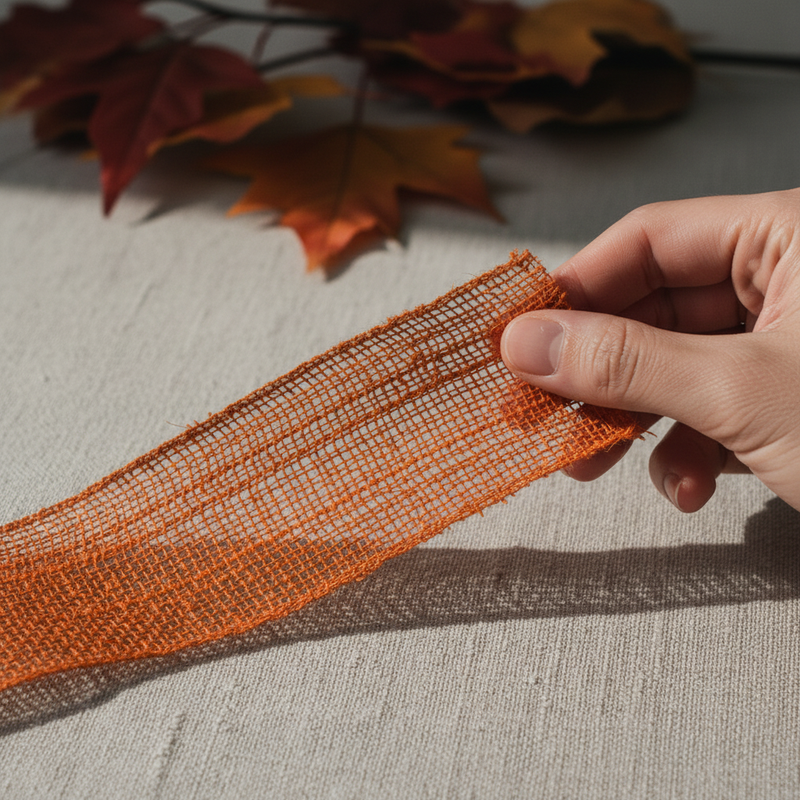 Allestisci con impatto il nastro Arpimex Juta Arancio 100 mm × 18 mt. Per cerimonie autunnali, decorazioni e packaging rustico. ean  8018318258657