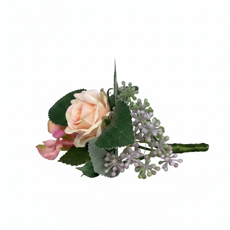 Pick rosa ortensia Arpimex salmone in plastica, fiore 3,6–4,32 cm su stelo. Perfetto per bomboniere e centrotavola cerimonie. ean 8018318311321