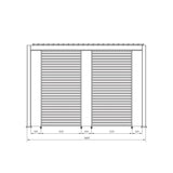 bizzotto bizzotto frangisole laterale per pergola ocean h 238 cm l 123 cm bianco ean 8051836473812