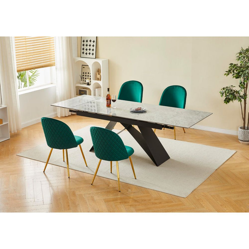di mo commerciale di mo commerciale tavolo allungabile darren 160 240 x 90 h 77 cm piano in ceramica grigio design moderno ean 8010402507924