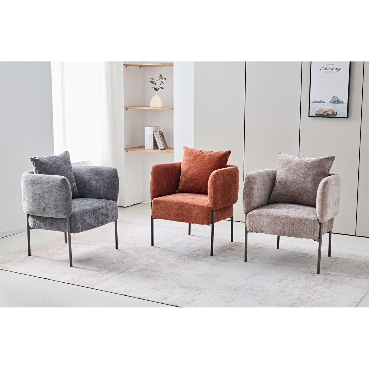 di mo di mo poltroncina dolly in poliestere tortora con gambe in metallo sedia design moderna ean 8010402524044