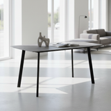 di mo commerciale di mo commerciale tavolo rettangolare quincy 150 x 85 cm h 75 cm piano in ceramica grigio opaco con gambe in metallo ean 8010402511136
